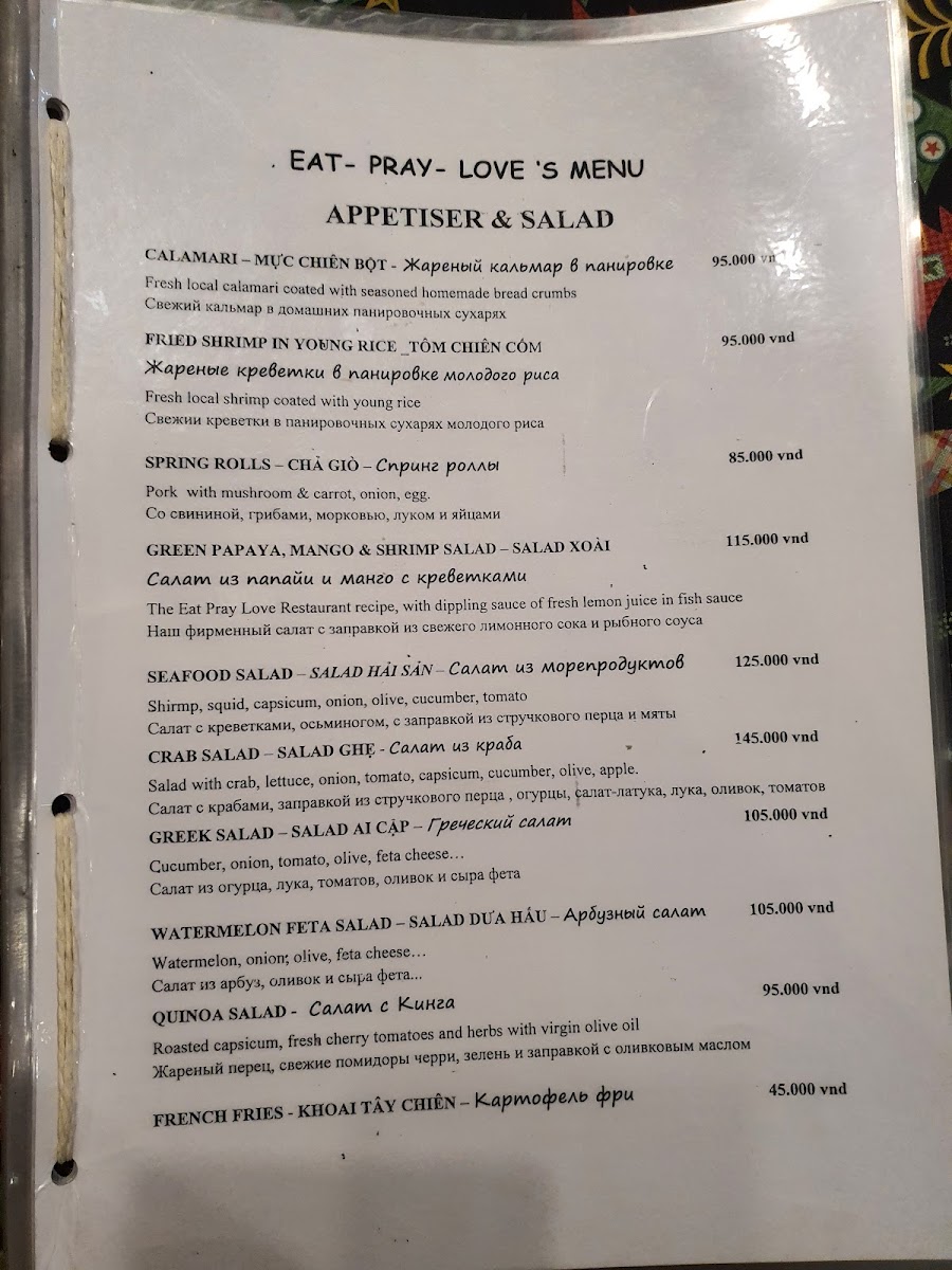 Menu Restaurant Eat Pray Love Phu Quoc-10